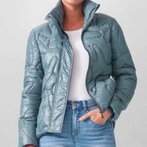 Universal Standard Josie Jacket Puffer Coat Women’s 14 16 Quilted Stormy Blue